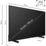 Telefunken XU43FO754S, Televisore LED Nero