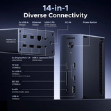 UGREEN CM843 Docking station USB-C 14-in-1 argento