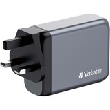 Verbatim GNC-100 Universale Nero, Grigio AC Ricarica rapida Interno, Caricabatterie grigio, Interno, AC, 20 V, Nero, Grigio