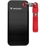 Verbatim Pocket SSD 2 TB USB tipo-C 3.2 Gen 2 (3.1 Gen 2) Nero, Rosso, Disco a stato solido Nero/Rosso, 2 TB, USB tipo-C, 3.2 Gen 2 (3.1 Gen 2), 1000 MB/s, 10 Gbit/s, Nero, Rosso