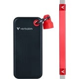 Verbatim Pocket SSD 2 TB USB tipo-C 3.2 Gen 2 (3.1 Gen 2) Nero, Rosso, Disco a stato solido Nero/Rosso, 2 TB, USB tipo-C, 3.2 Gen 2 (3.1 Gen 2), 1000 MB/s, 10 Gbit/s, Nero, Rosso