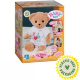 ZAPF Creation @ BABY born Singing Teddy (german version), Peluche animali BABY born @ Singing Teddy (german version), Orso giocattolo, 1 anno/i, Sonoro, Mini Stilo AAA