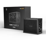 be quiet! Dark Power 13 alimentatore per computer 1000 W 20+4 pin ATX ATX Nero, Alimentatore PC Nero, 1000 W, 100 - 240 V, 1100 W, 50 - 60 Hz, 13/6 A, 6 A