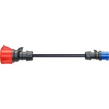 go-e Adattatore per Gemini flex 22 kW, CEE rosso trifase 32A > CEE blu 16A Nero