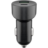goobay caricatore rapido auto doppio USB USB-C PD (Power Delivery), Caricabatterie Nero