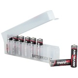 Ansmann 4000033 scatola batteria Trasparente, Contenitore batteria trasparente, Trasparente, 8x AA/AAA (CR123A,CR2)