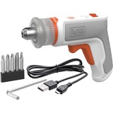 BLACK+DECKER HEXDRIVER, avvitatore per mobili a batteria BCRTA01, Cacciavite bianco/Orange