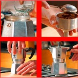 Bialetti Moka Express 3 Tazze argento, 0,2 L, Alluminio, Nero, 3 tazze, Alluminio, Moka Express, CE