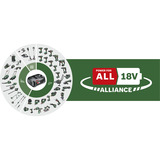 Bosch Universal Pump 18V pompa ad aria elettrica 10,3 bar 30 l/min, Pompa di aria verde/Nero, Bicicletta, Auto, Universale, 10,3 bar, 30 l/min, Verde, Plastica, Gomma, 0 - 150 psi