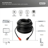 Digitus AK-330105-100-S, Cavo Nero/Rosso