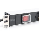 Digitus DN-95402 prolunghe e multiple 2 m 7 presa(e) AC Nero, Ciabatta Nero, 2 m, 7 presa(e) AC, Alluminio, Nero, 250 V, 50 - 60 Hz