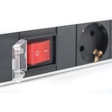 Digitus DN-95402 prolunghe e multiple 2 m 7 presa(e) AC Nero, Ciabatta Nero, 2 m, 7 presa(e) AC, Alluminio, Nero, 250 V, 50 - 60 Hz