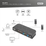 Digitus Switch KVM HDMI 2x1 Nero