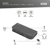 Digitus Switch KVM HDMI 2x1 Nero