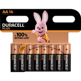 Duracell Plus 100 AA B16 x10 Batteria monouso, Stilo AA, Alcalino, 1,5 V, 16 pz, Multicolore