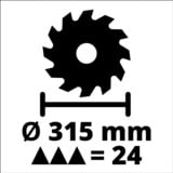 EINHELL TE-TS 315 UD, Sega circolare da tavolo rosso/Nero