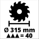 EINHELL TE-TS 315 UD, Sega circolare da tavolo rosso/Nero