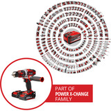 EINHELL Trapano avvitatore a percussione a batteria Power X-Change TE-CD 18/48 Li, 18Volt, Cordless Nero