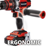 EINHELL Trapano avvitatore a percussione a batteria Power X-Change TE-CD 18/48 Li, 18Volt, Cordless Nero