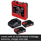 EINHELL Trapano avvitatore a percussione a batteria Power X-Change TE-CD 18/48 Li, 18Volt, Cordless Nero