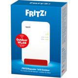 FRITZ! 1610 Outdoor, Ripetitore bianco, Repeater 1610 Outdoor, Ripetitore di rete, 3000 Mbit/s, Wi-Fi, Collegamento ethernet LAN, Bianco