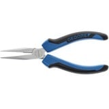 GEDORE Pinza piatta tonda con taglio, 160 mm, Pinza da presa blu/Nero