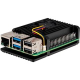 Joy-IT Custodia in alluminio per Raspberry Pi 5, Housing Nero