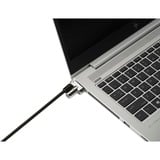 Kensington Lucchetto per laptop universale 3 in 1 con chiave, Serratura a combinazione Nero, 1,8 m, Chiave, Carbonio, Argento