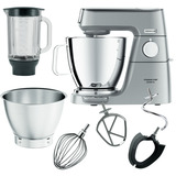 Kenwood Titanium Chef Baker XL - Impastatrice planetaria, 4 ganci e fruste inox, 1200W, 7L, Silver (KVL85.124SI ), Robot da cucina argento, 4 ganci e fruste inox, 1200W, 7L, Silver (KVL85.124SI ), 7 L, Acciaio inox, Manopola, 1,6 L, Impasto, Miscelatura, Acciaio inox