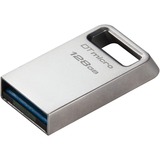 Kingston DataTraveler Micro unità flash USB 128 GB USB tipo A 3.2 Gen 1 (3.1 Gen 1) Argento argento, 128 GB, USB tipo A, 3.2 Gen 1 (3.1 Gen 1), 200 MB/s, Senza coperchio, Argento