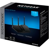 Netgear Nighthawk AX/5-Stream AX2400 WiFi 6 Router (RAX30) router wireless Gigabit Ethernet Dual-band (2.4 GHz/5 GHz) Nero Nero, Wi-Fi 6 (802.11ax), Dual-band (2.4 GHz/5 GHz), Collegamento ethernet LAN, Nero, Router da tavolo