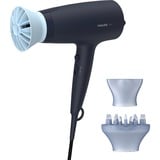 Philips 3000 series Asciugacapelli nero con accessorio ThermoProtect BHD360/20 Nero/Blu chiaro, dC, Blu marino, Anello di sospensione, 1,8 m, 2100 W, 220-240 V