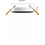 Philips Hue Hue White & Color Ambiance Slim Lampada da incasso 90 mm, Luce LED Nero