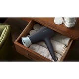 Philips Serie 3000 Asciugacapelli nero con accessorio ThermoProtect BHD360/20 Nero/Blu chiaro, dC, Blu marino, Anello di sospensione, 1,8 m, 2100 W, 220-240 V