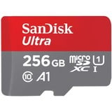SanDisk Ultra 256 GB microSDXC, Scheda di memoria grigio/Rosso