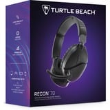 Turtle Beach Recon 70 Cuffie da gioco multipiattaforma per PC, PS5, PS4, Xbox Series X|S, Xbox One e mobile con connessione cablata da 3,5 mm, microfono flip-to-mute, Cuffia da gioco Nero, PS5, PS4, Xbox Series X|S, Xbox One e mobile con connessione cablata da 3,5 mm, microfono flip-to-mute, Cablato, Gaming, 20 - 20000 Hz, Auricolare, Nero