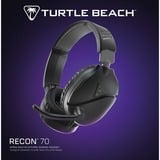 Turtle Beach Recon 70 Cuffie da gioco multipiattaforma per PC, PS5, PS4, Xbox Series X|S, Xbox One e mobile con connessione cablata da 3,5 mm, microfono flip-to-mute, Cuffia da gioco Nero, PS5, PS4, Xbox Series X|S, Xbox One e mobile con connessione cablata da 3,5 mm, microfono flip-to-mute, Cablato, Gaming, 20 - 20000 Hz, Auricolare, Nero