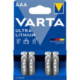Varta Ultra Lithium AAA Blister 4 Batteria monouso, Mini Stilo AAA, Litio, 1,5 V, 4 pz, 1100 mAh