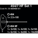 Wera 454/7 HF Set 1 Nero/Verde, 1,12 kg