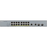 Zyxel GS1350-18HP-EU0101F switch di rete Gestito L2 Gigabit Ethernet (10/100/1000) Supporto Power over Ethernet (PoE) Grigio Gestito, L2, Gigabit Ethernet (10/100/1000), Supporto Power over Ethernet (PoE), Montaggio rack