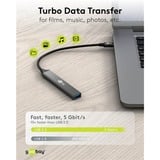 goobay 74460, Hub USB grigio