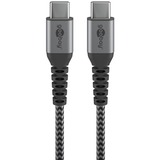 goobay Cavo USB 2.0, connettore USB-C > connettore USB-C grigio/Argento