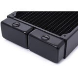 Alphacool 14441 parte e accessorio del sistema di raffreddamento del computer Radiatore Nero, Radiatore, Ottone, Rame, Acciaio, Nero, 1/4", 60 °C, 4 ventola(e)