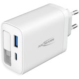 Ansmann Home Charger 230PD con cavo / 3 A / 30 W / 2 porte, Caricabatterie bianco