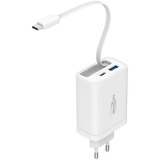 Ansmann Home Charger 230PD con cavo / 3 A / 30 W / 2 porte, Caricabatterie bianco