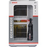Bosch Set di cacciaviti con impugnatura, 1/4", 37 pezzi, Set di bit 
