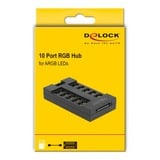 DeLOCK 64128 hub di interfaccia Nero Nero, Nero, Plastica, 0,5 m, 90 mm, 48 mm, 16 mm