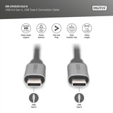 Digitus Cavo di collegamento USB 3.2 Gen 1 USB-C > USB-C Nero/grigio