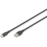 Digitus Cavo di collegamento in silicone USB 2.0 USB-A > USB-C Nero
