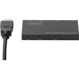 Digitus Ultra Slim HDMI Splitter, 1x2, 4K / 60 Hz, Splitter HDMI Nero